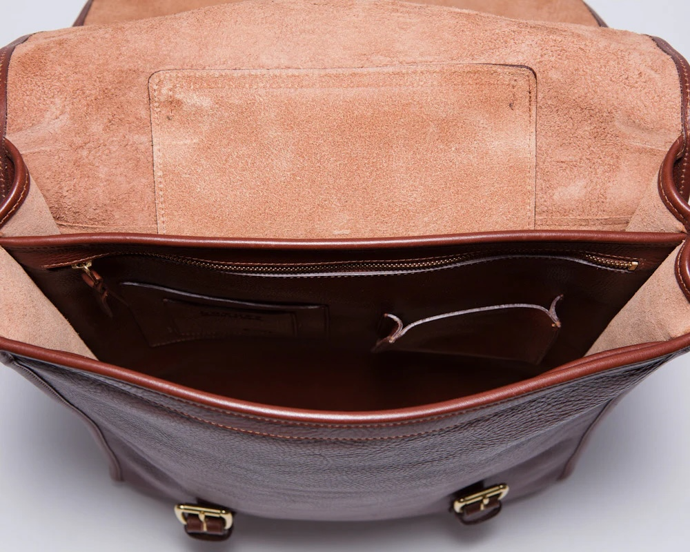 Classic Leather Knapsack in Chestnut — Handcrafted Full-Grain Heritage Bag