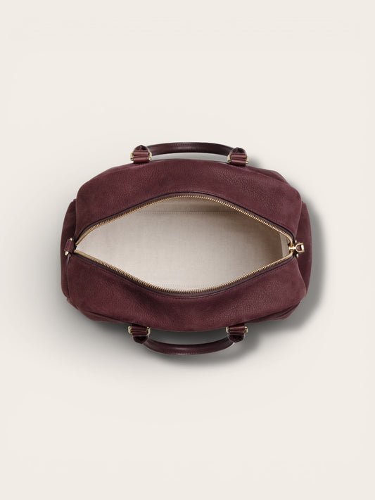 The Signature Runwell Satchel in Merlot — Artisan Full-Grain Leather Commuter