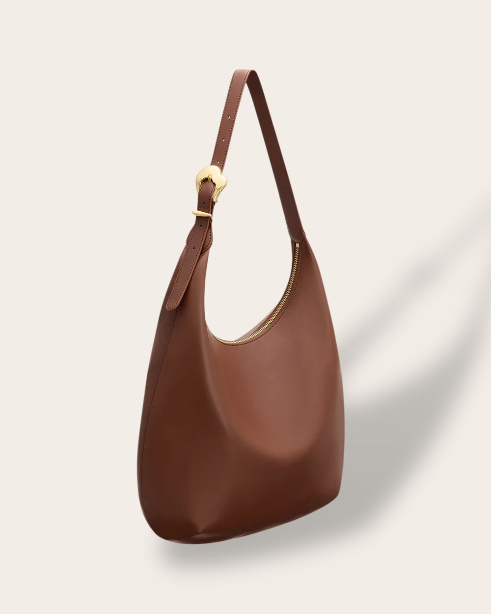 The Oversized Celestia Satchel in Dark Chestnut — Grand Italian Full-Grain Leather Statement Bag