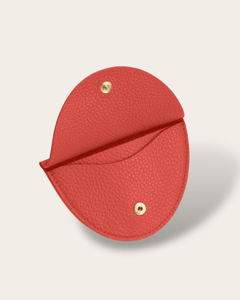 The Large Jewelry Case in Dark Coral — Sculpted Italian Full-Grain Leather Organizer