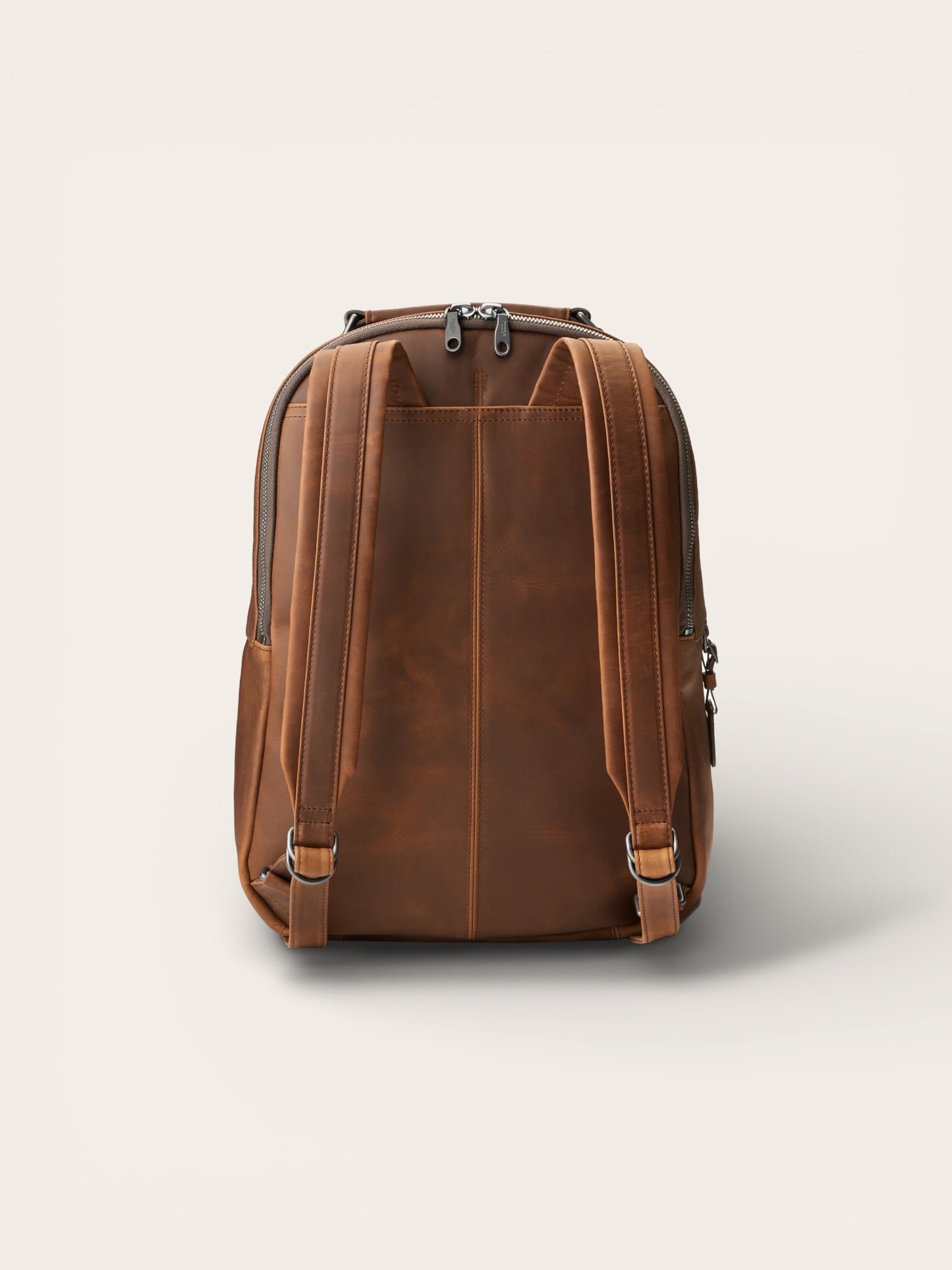 Runwell Leather Backpack in Medium Brown — Iconic Full-Grain Commuter Bag