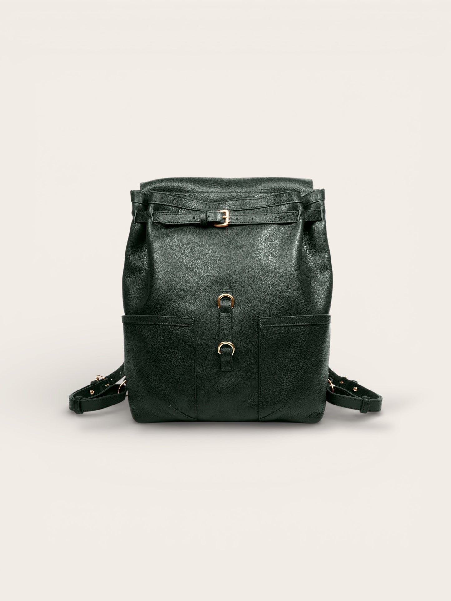 Classic Leather Knapsack in Malachite Green — Artisan Full-Grain Heritage Bag