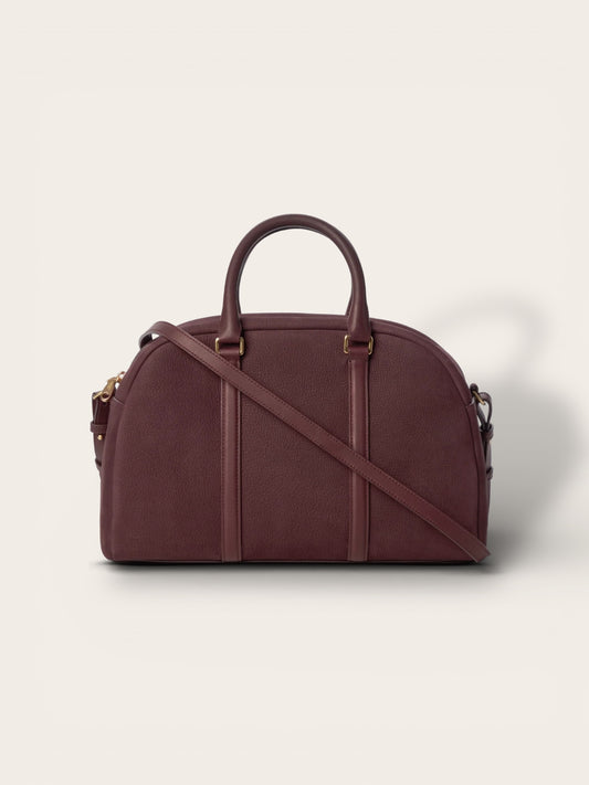 The Signature Runwell Satchel in Merlot — Artisan Full-Grain Leather Commuter