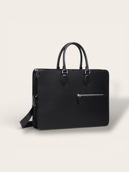 The Un Jour Signature Briefcase — Iconic Venezia Leather Artisan Portfolio