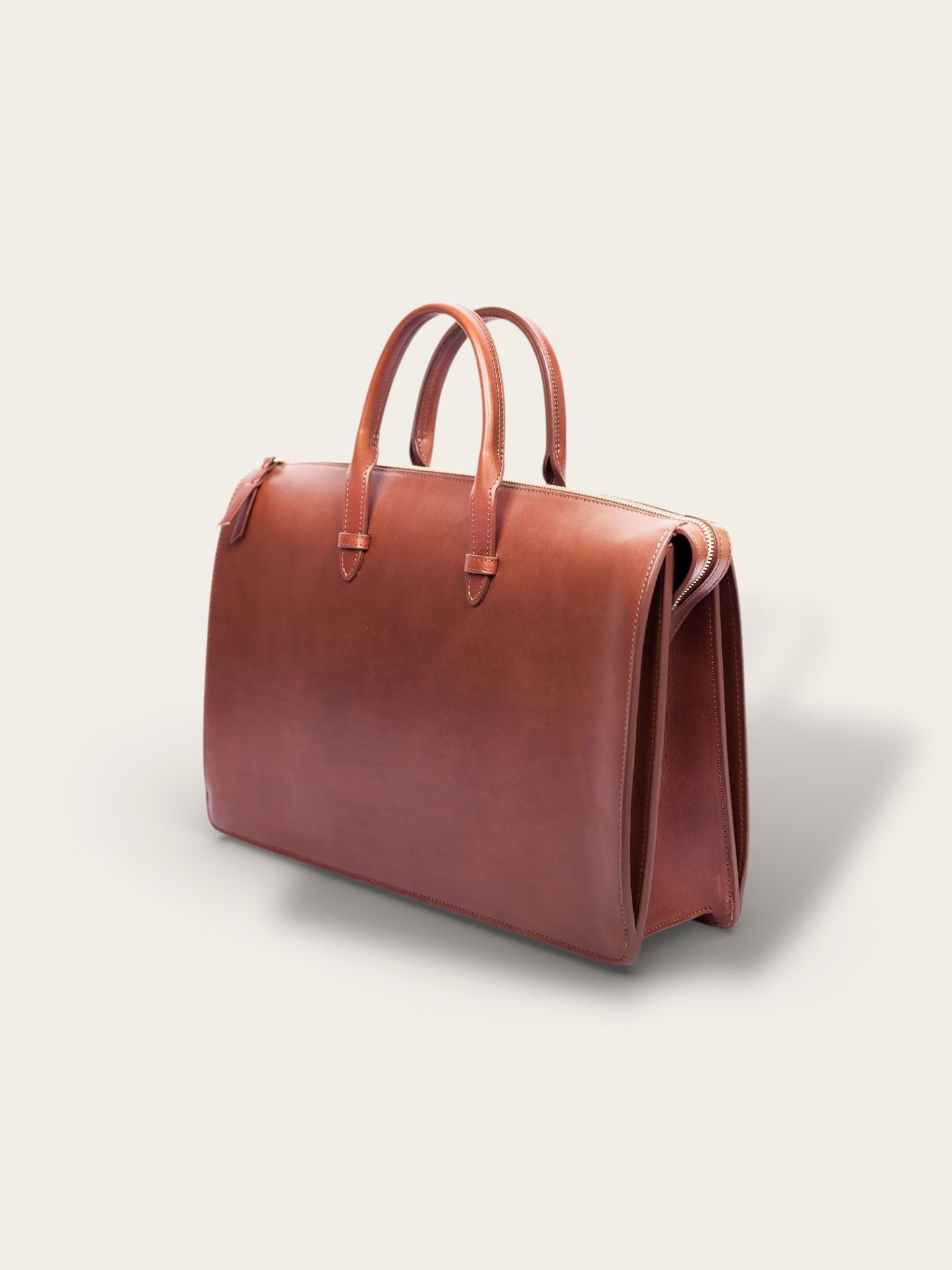 The Triumph II Bridle Briefcase — Monumental English Bridle Leather Portfolio