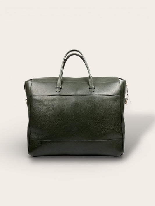 The 929 Signature Zip Briefcase — Hand-Cut Full-Grain Leather Daily Commuter