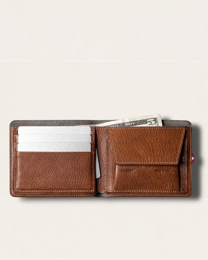 The Combi Heritage Wallet — Triple-Compartment Artisan Leather Cache