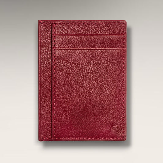 The Ruby Canfield ID Holder — Vibrant Full-Grain Leather Minimalist Sleeve
