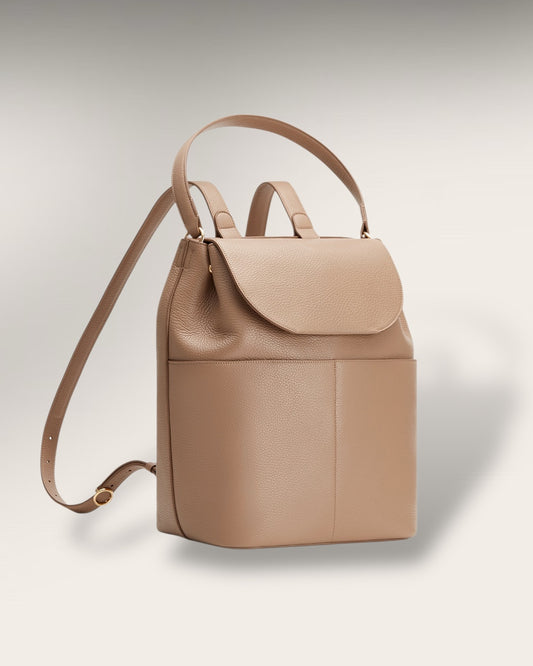 The Serene 13-Inch Laptop Backpack in Black — Refined Italian Leather Daily Commuter