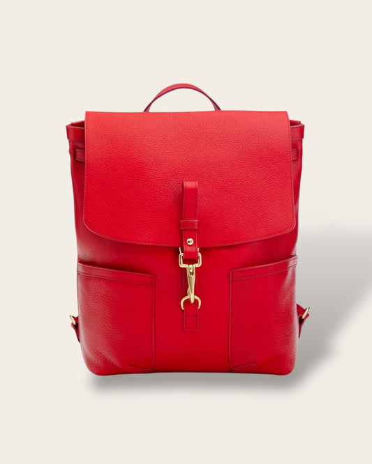 The No. 5 Artisan Knapsack — Sculpted Full-Grain Leather Minimalist Backpack