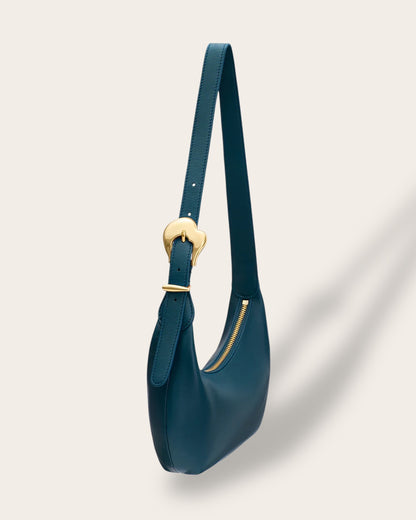 The Mini Celestia Satchel in Jade — Sculpted Italian Full-Grain Leather Handbag