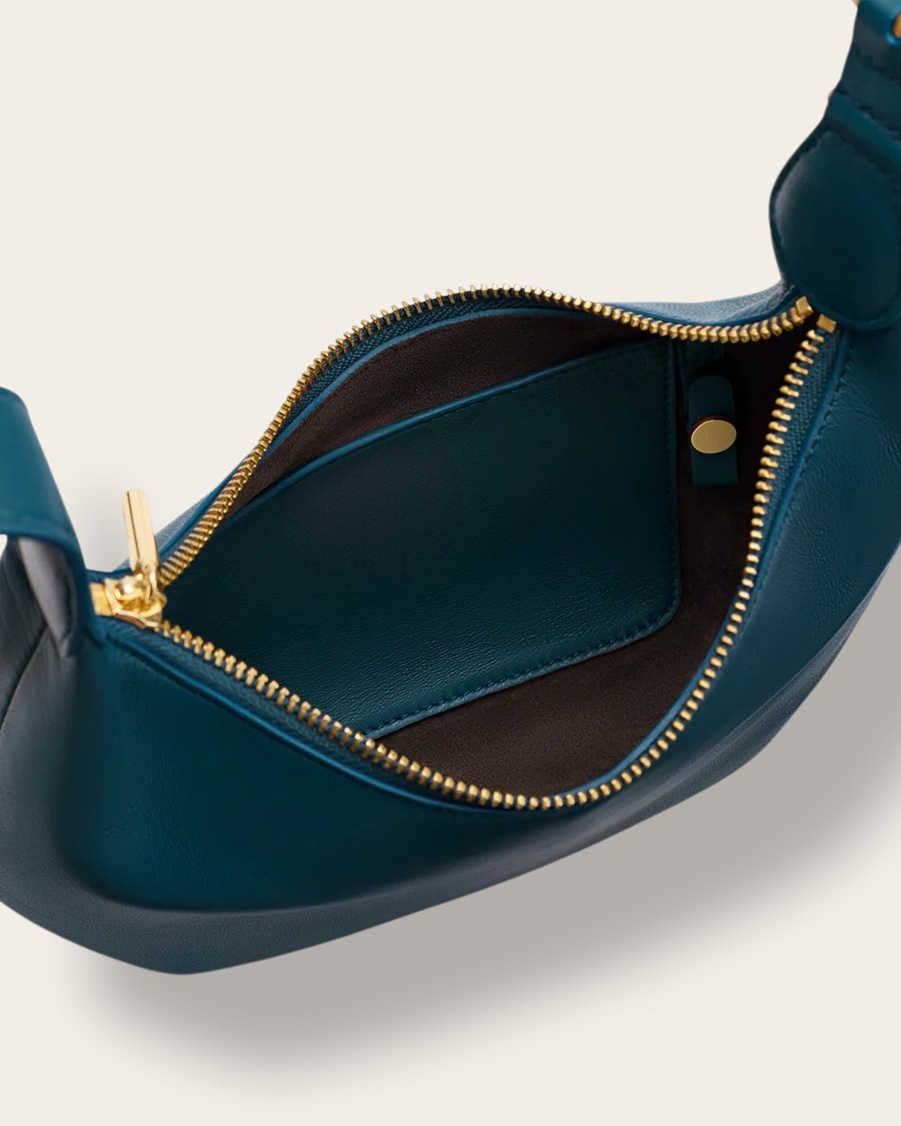 The Mini Celestia Satchel in Jade — Sculpted Italian Full-Grain Leather Handbag