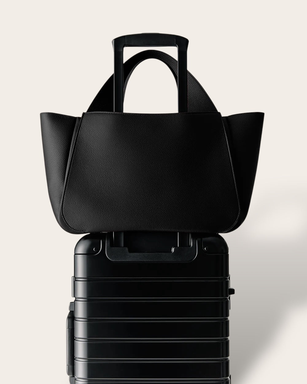 The Mila Artisan Satchel in Black — Sculpted Italian Full-Grain Leather Handbag
