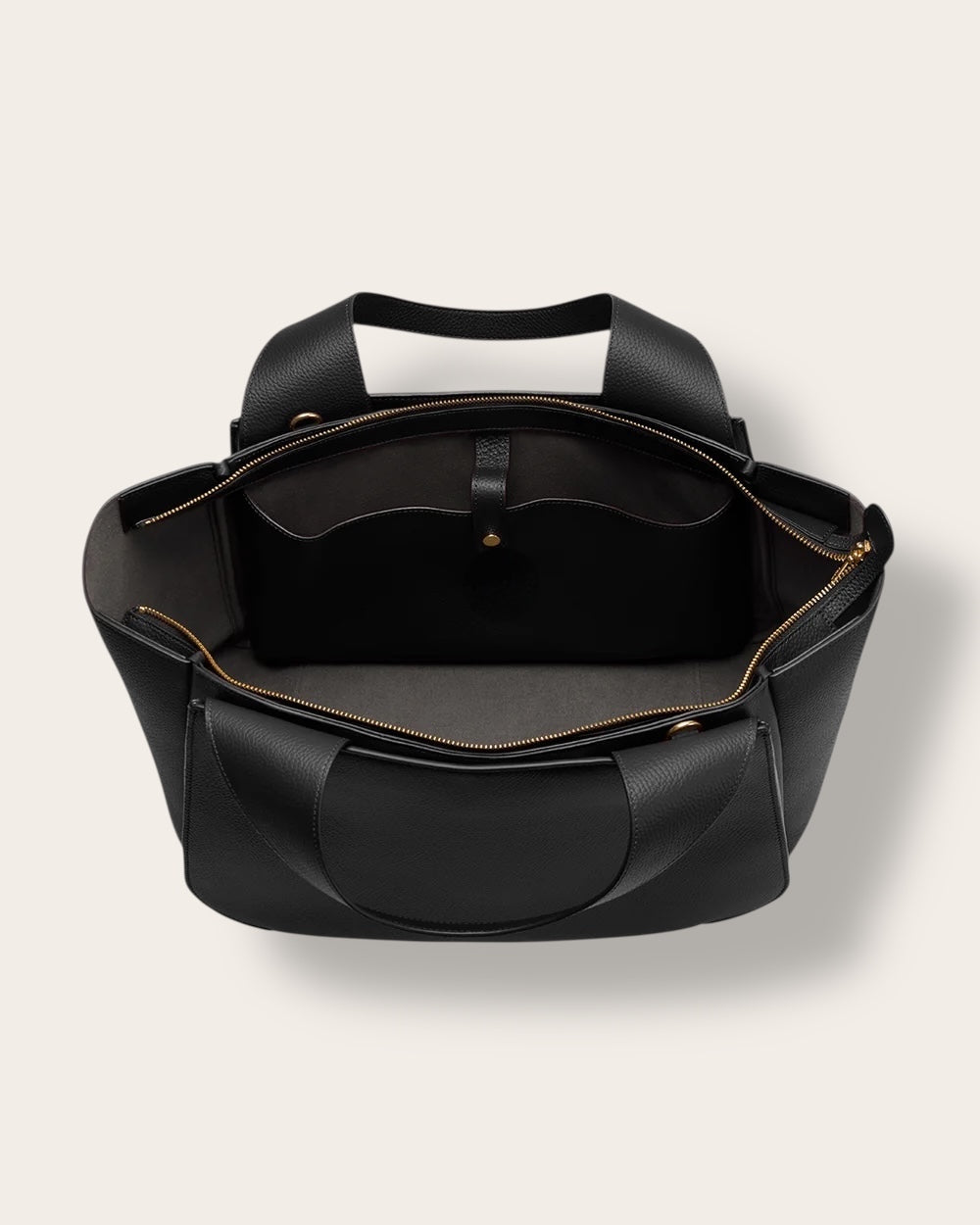 The Mila Artisan Satchel in Black — Sculpted Italian Full-Grain Leather Handbag