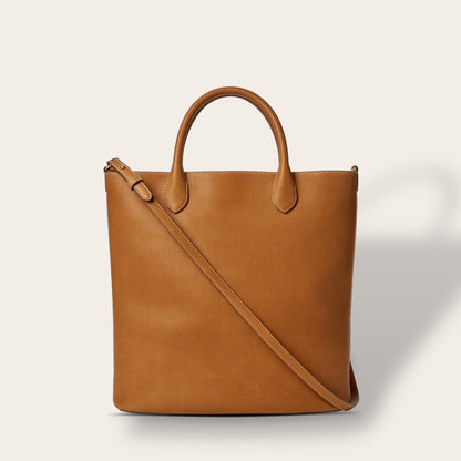 The 12-Hour Tote in Tan — Premium Full-Grain Leather Daily Carryall