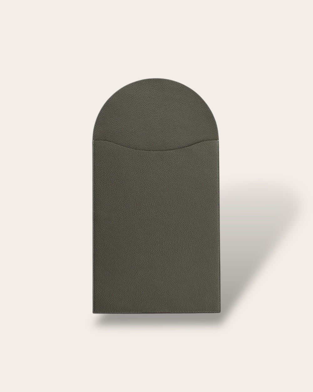 The Convertible Leather Laptop Sleeve (13-14 inch) in Dark Olive — Sculpted Italian Full-Grain Leather Case