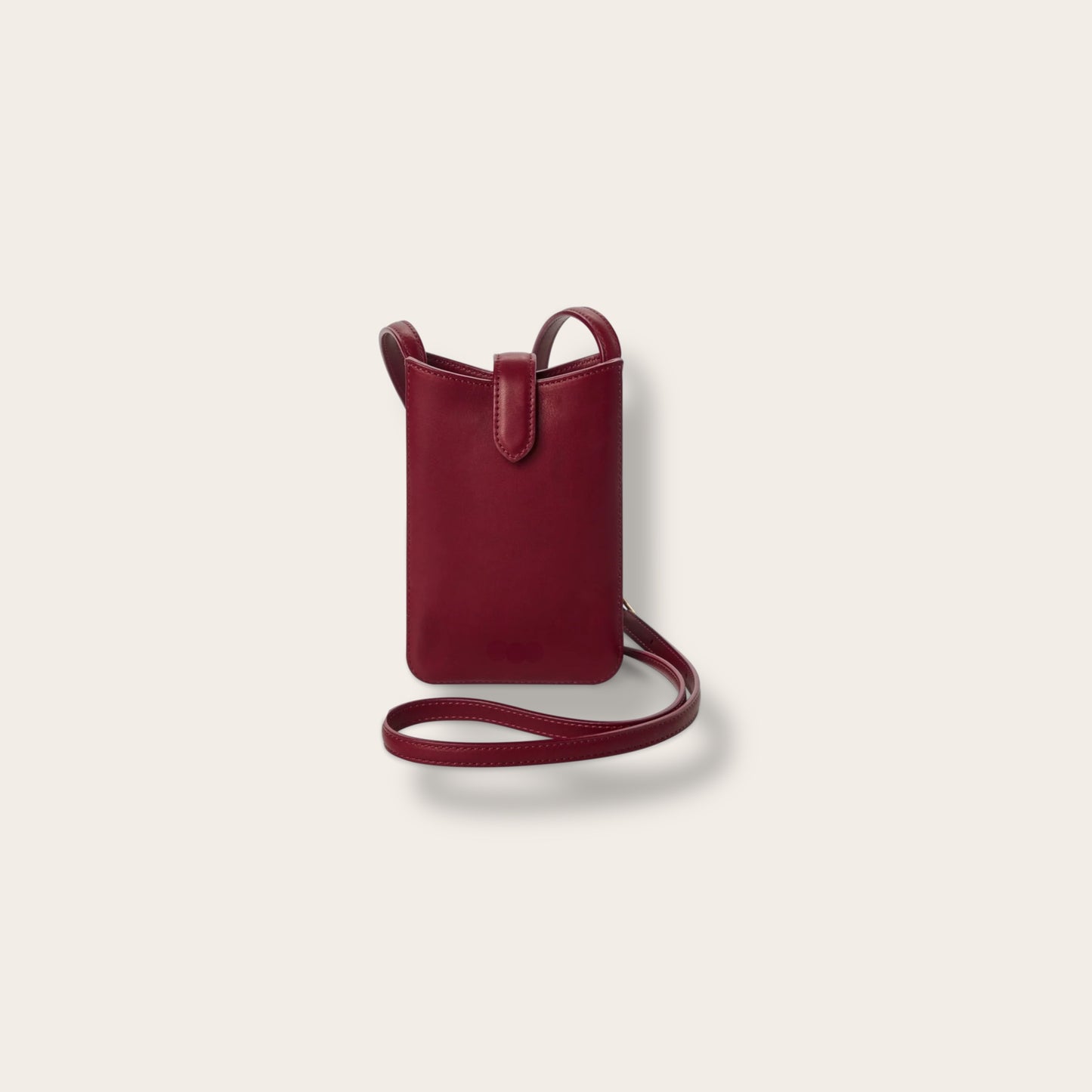 The Phone Crossbody in Ruby — Premium Full-Grain Leather Tech Accessory